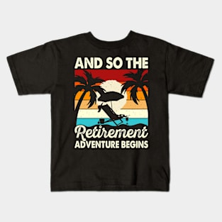 And So The Retirement Adventure Begins T Shirt For Women Men Kids T-Shirt